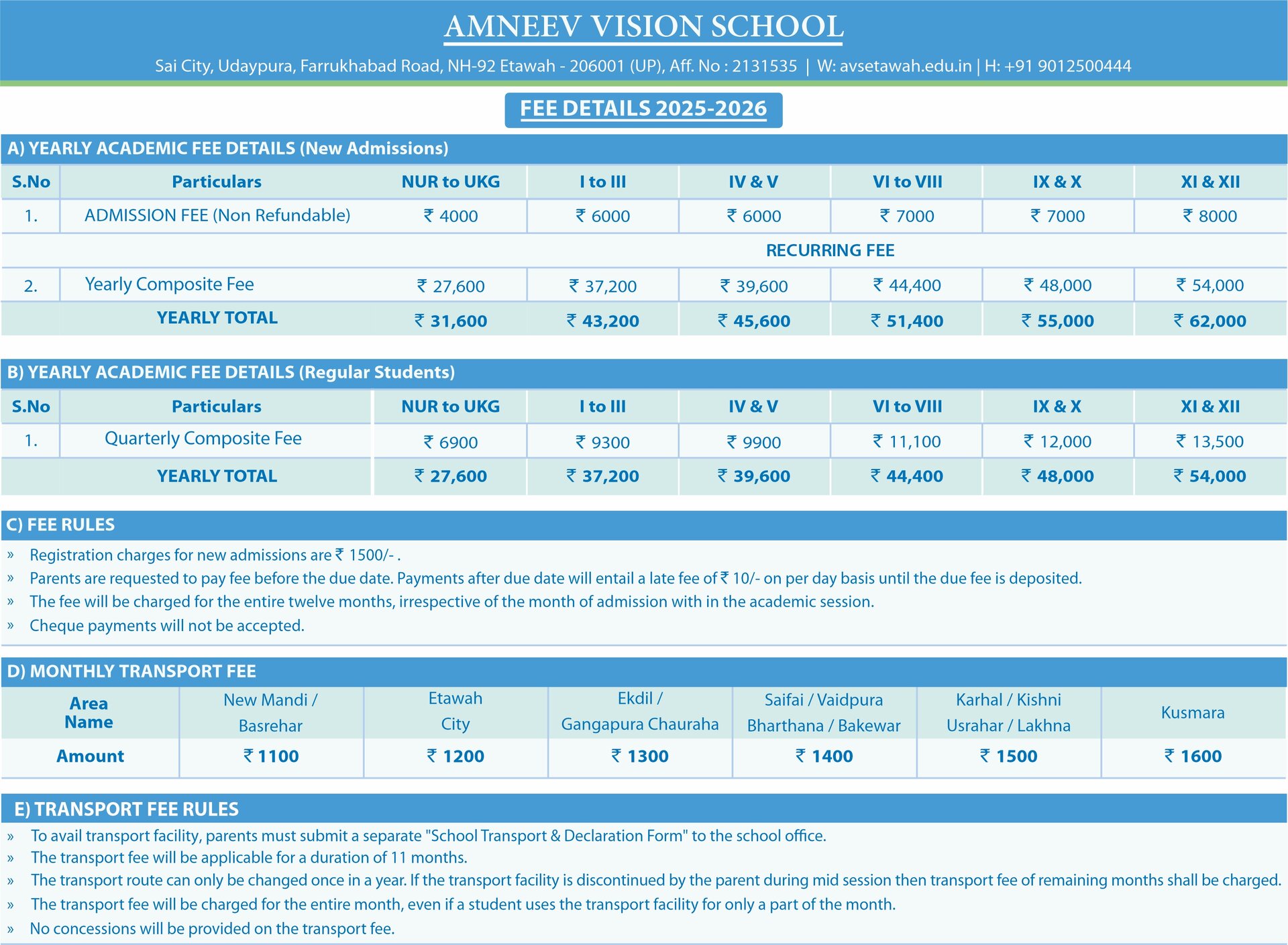 Fee Structure